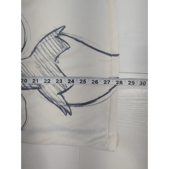 Disney Tinker Bell Womens L Sketch Stripe Graphic Tee Shirt Peter Pan Fairies - Picture 11 of 12